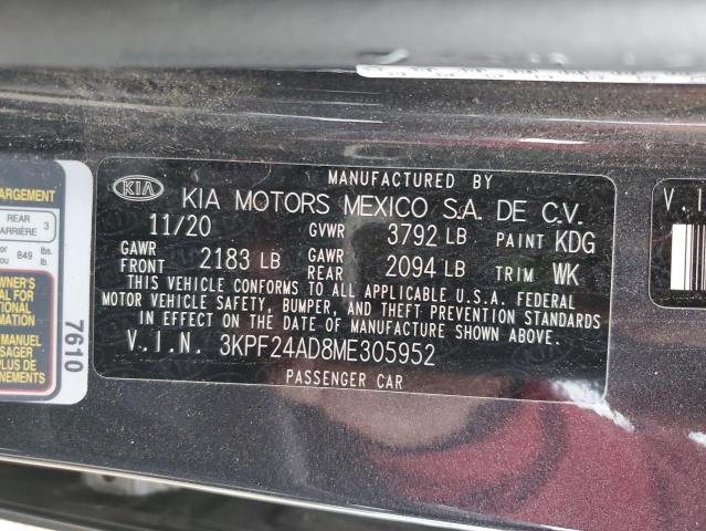 3KPF24AD8ME305952 KIA FORTE FE