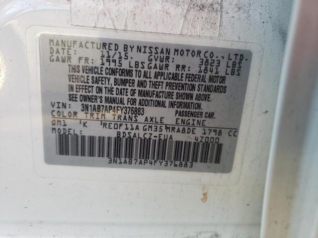 2015 NISSAN SENTRA S W 3N1AB7AP4FY376883