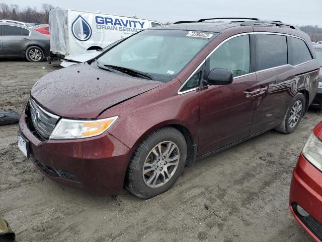 Salvage cars for sale from Copart Cahokia Heights, IL: 2012 Honda Odyssey EXL