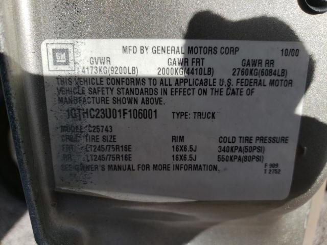 1GTHC23U01F106001 GMC Sierra C2500 Heavy Duty