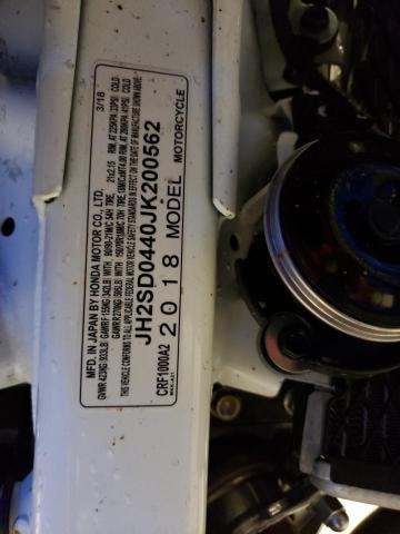 2018 HONDA CRF1000 A2 JH2SD0440JK200562