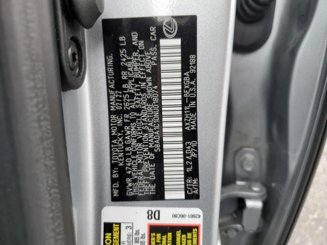 2022 LEXUS ES 300H BA 58ADA1C10NU018074