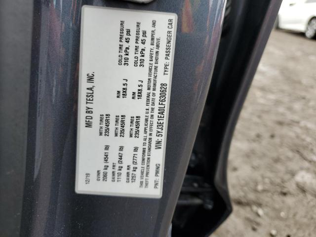 5YJ3E1EA0LF630628 Tesla MODEL 3