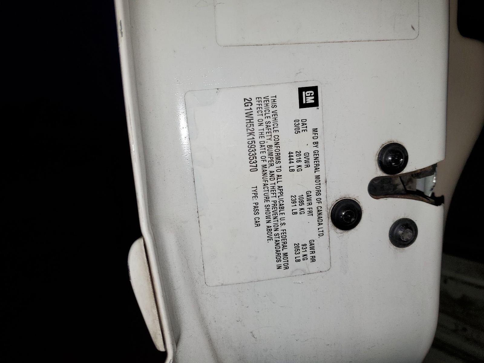 2G1WH52K159335370 2005 Chevrolet Impala Ls