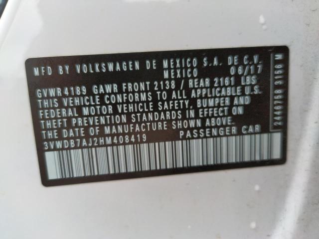 2017 VOLKSWAGEN JETTA SE - 3VWDB7AJ2HM408419