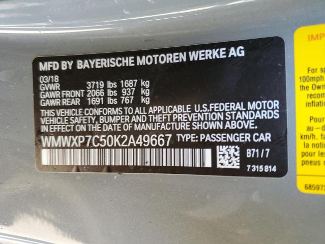 WMWXP7C50K2A49667 Mini Cooper