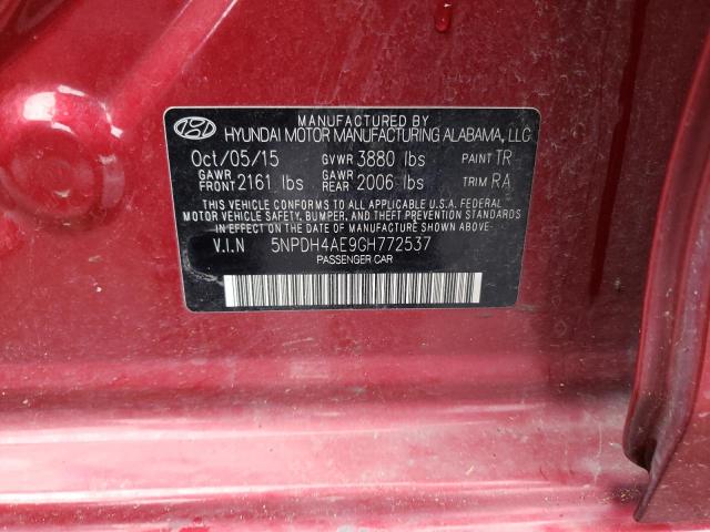 2016 HYUNDAI ELANTRA SE - 5NPDH4AE9GH772537