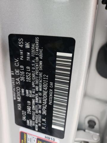 3KPA24AD0NE480112 KIA RIO LX