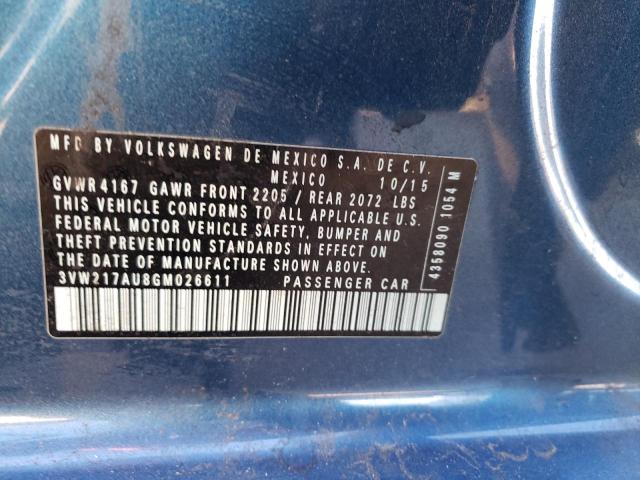 2016 VOLKSWAGEN GOLF S/SE - 3VW217AU8GM026611