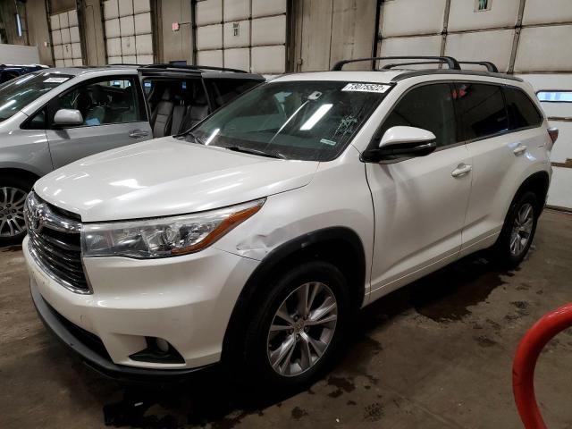 Salvage cars for sale from Copart Blaine, MN: 2015 Toyota Highlander XLE
