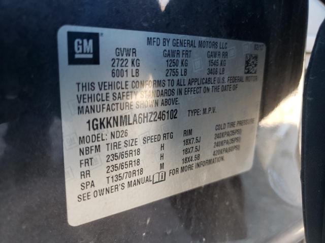 2017 GMC ACADIA SLT - 1GKKNMLA6HZ246102