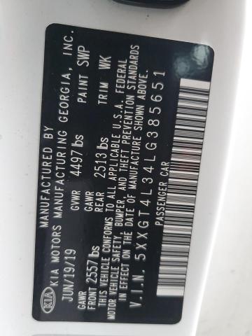 5XXGT4L34LG385651 KIA Optima Lx
