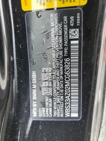 2021 BMW M4 COMPETI WBS33AZ02MCG63826