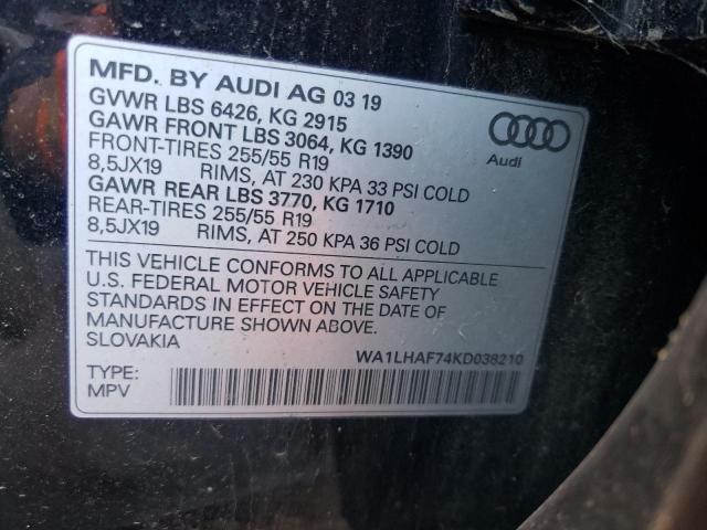 VIN WA1LHAF74KD038210 2019 Audi Q7, Premium Plus no.13