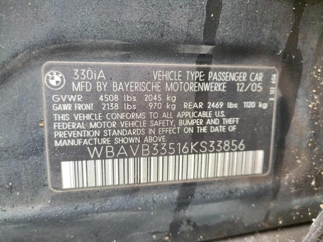 WBAVB33516KS33856 BMW 330 I