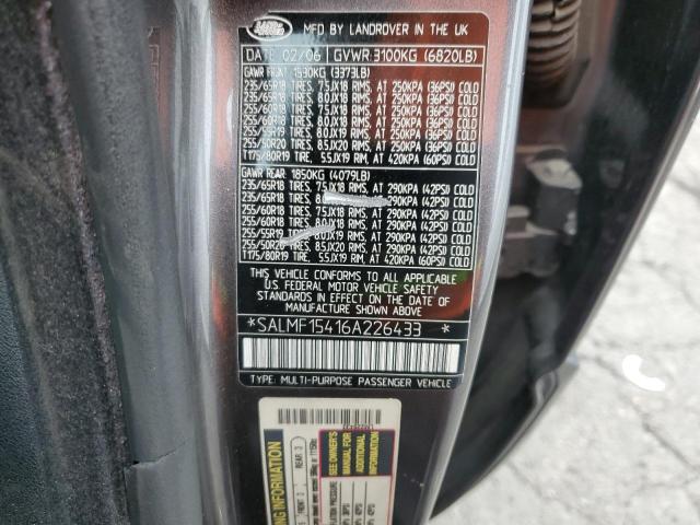 SALMF15416A226433 Land Rover Range Rover Hse