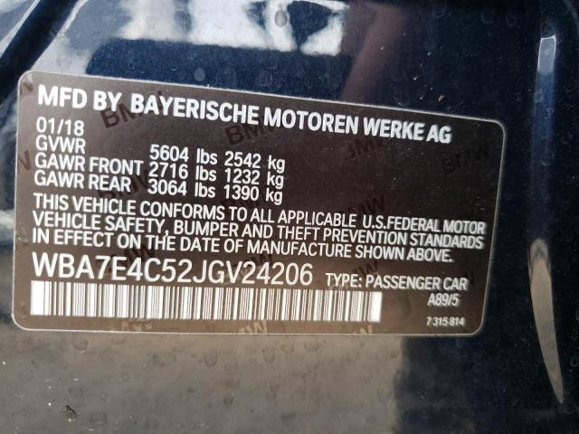 2018 BMW 740 XI - WBA7E4C52JGV24206