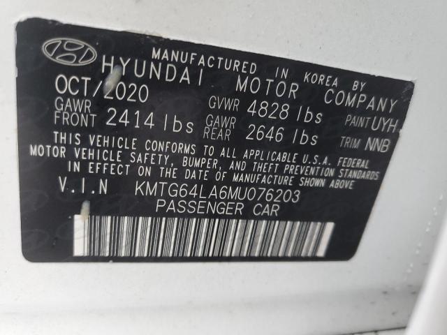 2021 GENESIS G70 KMTG64LA6MU076203