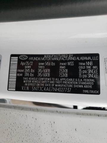 2022 HYUNDAI SANTA CRUZ - 5NTJC4AE7NH027737
