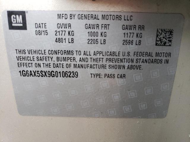2016 CADILLAC CTS LUXURY - 1G6AX5SX9G0106239