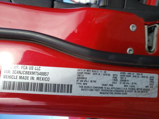 3C4NJCBBXMT548857 Jeep Compass Latitude