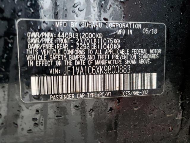 2019 SUBARU WRX PREMIU - JF1VA1C6XK9800883