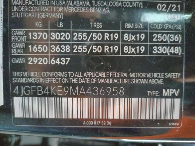 4JGFB4KE9MA436958 Mercedes-Benz Gle 350 4matic