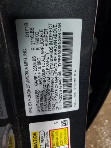 2018 HONDA ACCORD EX - 1HGCV1F49JA099106