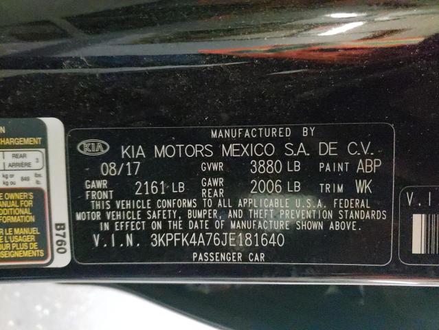 3KPFK4A76JE181640 KIA FORTE LX
