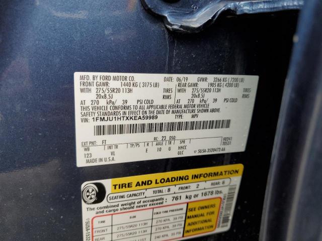 1FMJU1HTXKEA59989 Ford Expedition Xlt