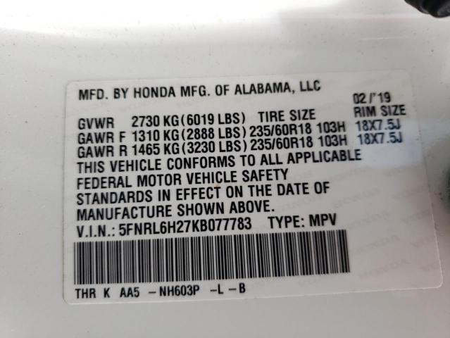 2019 HONDA ODYSSEY LX - 5FNRL6H27KB077783