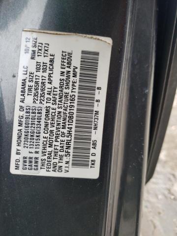 VIN 5FNRL5H41DB019165 2013 HONDA ODYSSEY no.12