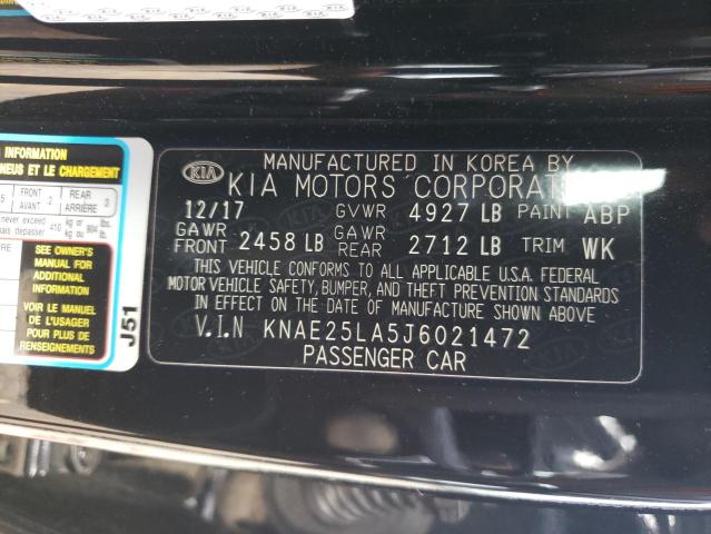 2018 KIA STINGER PR - KNAE25LA5J6021472