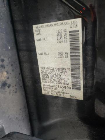 1N4AA6AV7KC365894 Nissan MAXIMA S