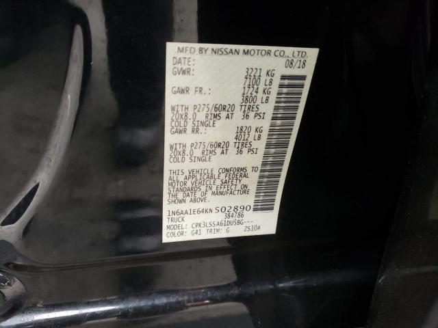 2019 NISSAN TITAN PLAT - 1N6AA1E64KN502890