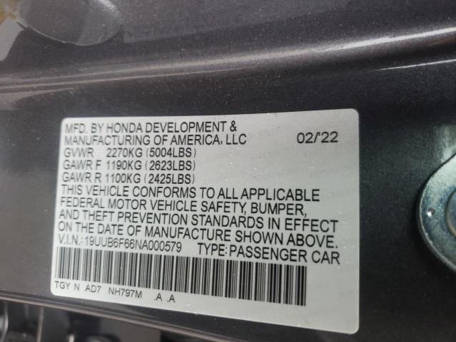 2022 ACURA TLX ADVANC 19UUB6F66NA000579