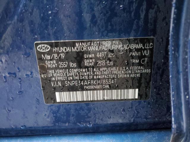 2019 HYUNDAI SONATA LIM - 5NPE34AF8KH785347