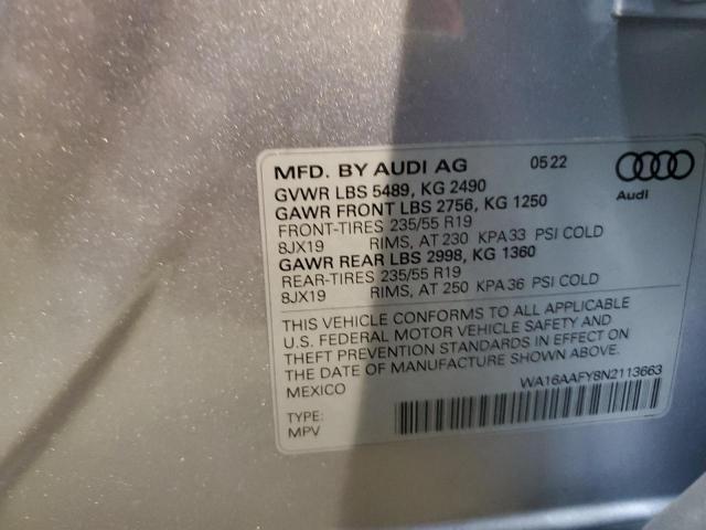 2022 AUDI Q5 SPORTBA WA16AAFY8N2113663