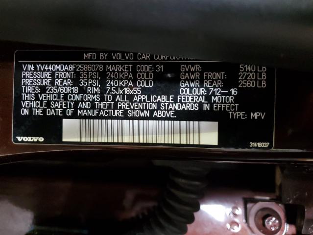 YV440MDA8F2586078 Volvo XC60