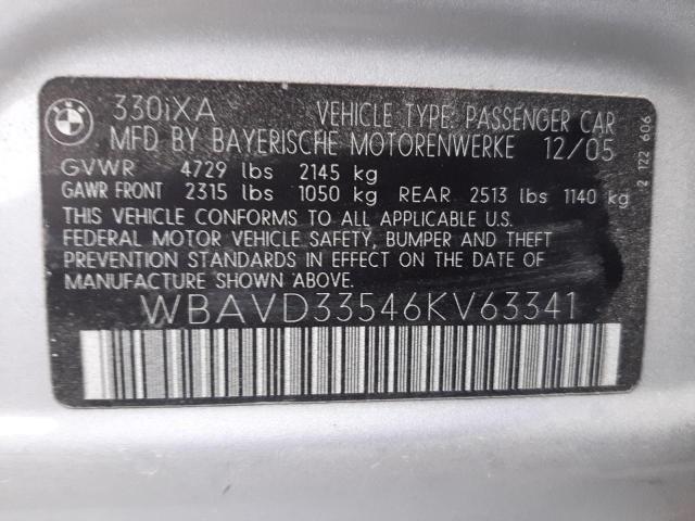 WBAVD33546KV63341 BMW 330 XI