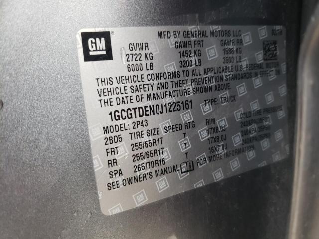 2018 CHEVROLET COLORADO Z - 1GCGTDEN0J1225161