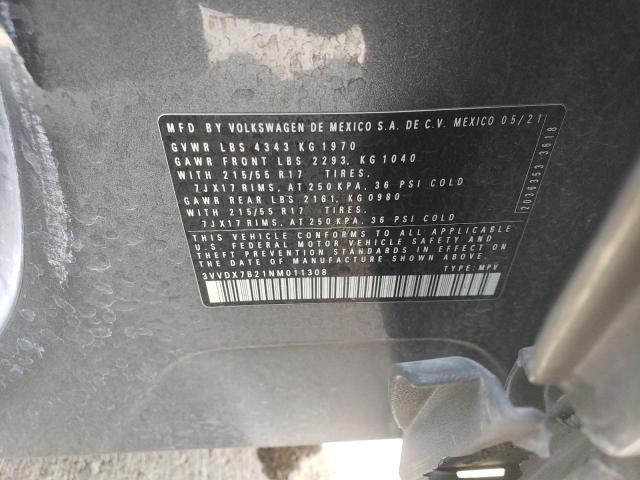 2022 VOLKSWAGEN TAOS S - 3VVDX7B21NM011308