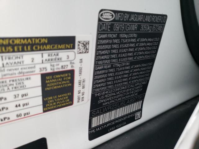 SALWR2SU6LA897781 Land Rover Range Rover Sport Hse