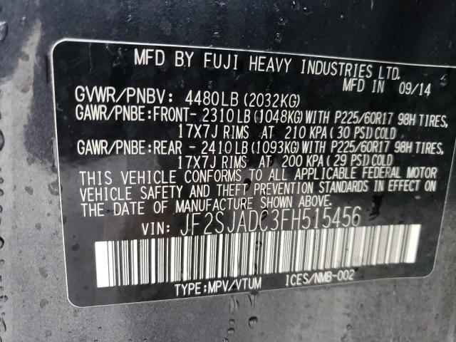 2015 SUBARU FORESTER 2 - JF2SJADC3FH515456