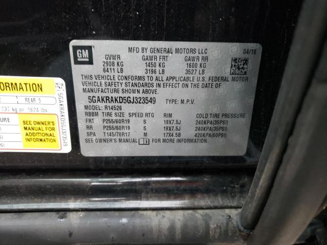 2016 BUICK ENCLAVE - 5GAKRAKD5GJ323549