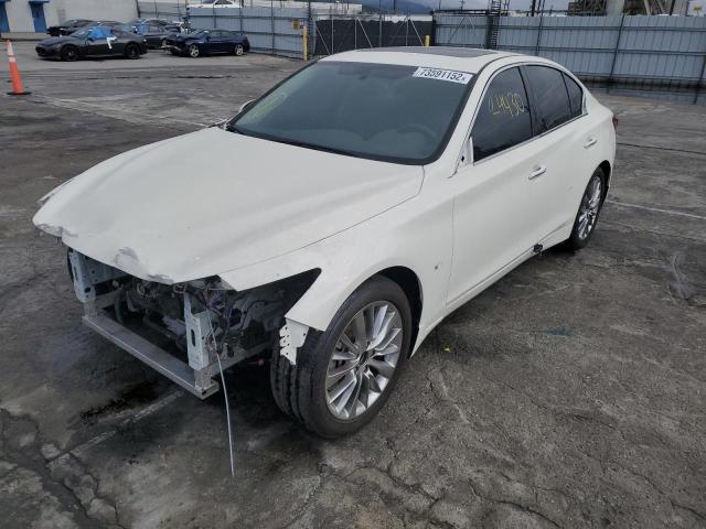 Salvage cars for sale from Copart Antelope, CA: 2019 Infiniti Q50 Luxe