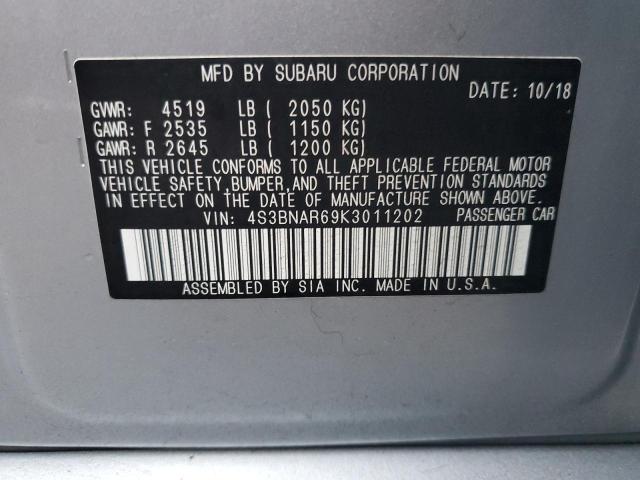 2019 SUBARU LEGACY 4S3BNAR69K3011202