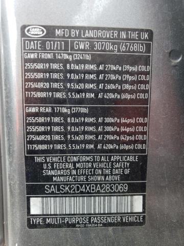 SALSK2D4XBA283069 Land Rover Range Rover Sport Lux