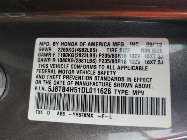 5J8TB4H51DL011626 Acura Rdx Technology