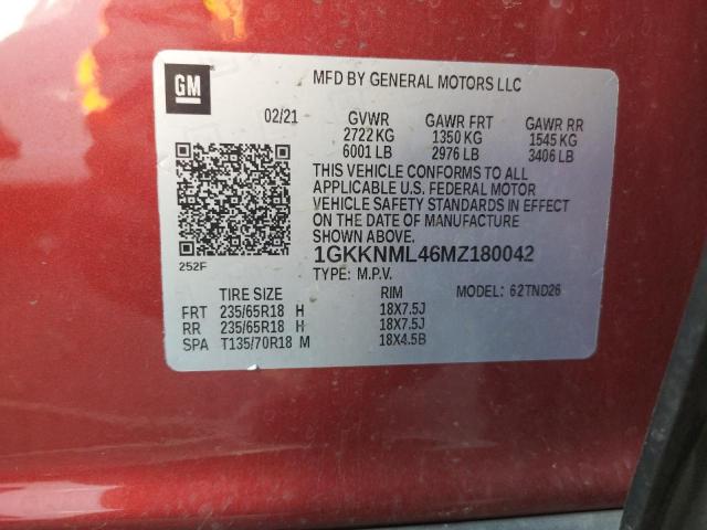 2021 GMC ACADIA SLT - 1GKKNML46MZ180042